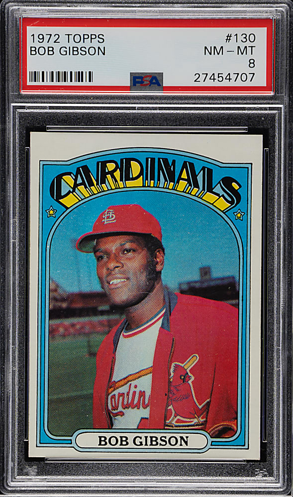 1972 Topps #130 Bob Gibson PSA NM-MT 8