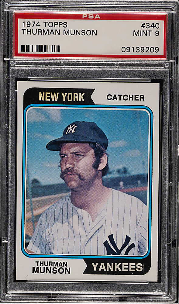 1974 Topps #340 Thurman Munson PSA MINT 9
