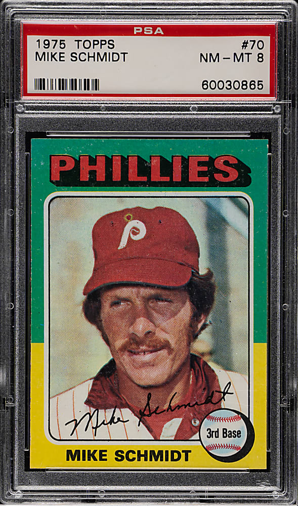 1975 Topps #70 Mike Schmidt PSA NM-MT 8