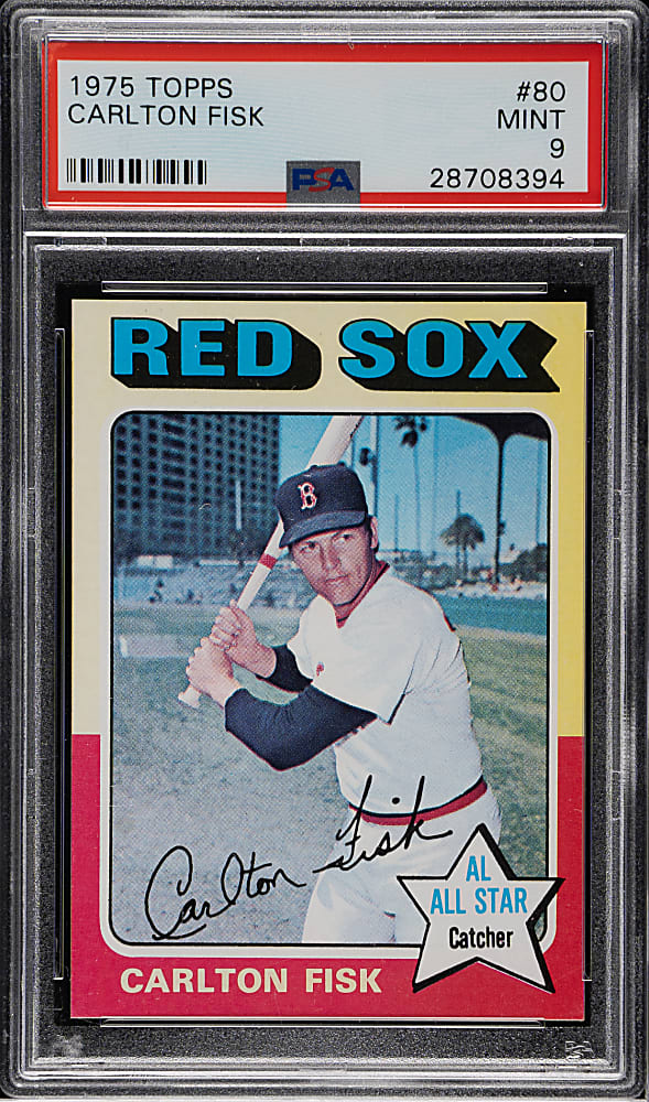 1975 Topps #80 Carlton Fisk PSA MINT 9