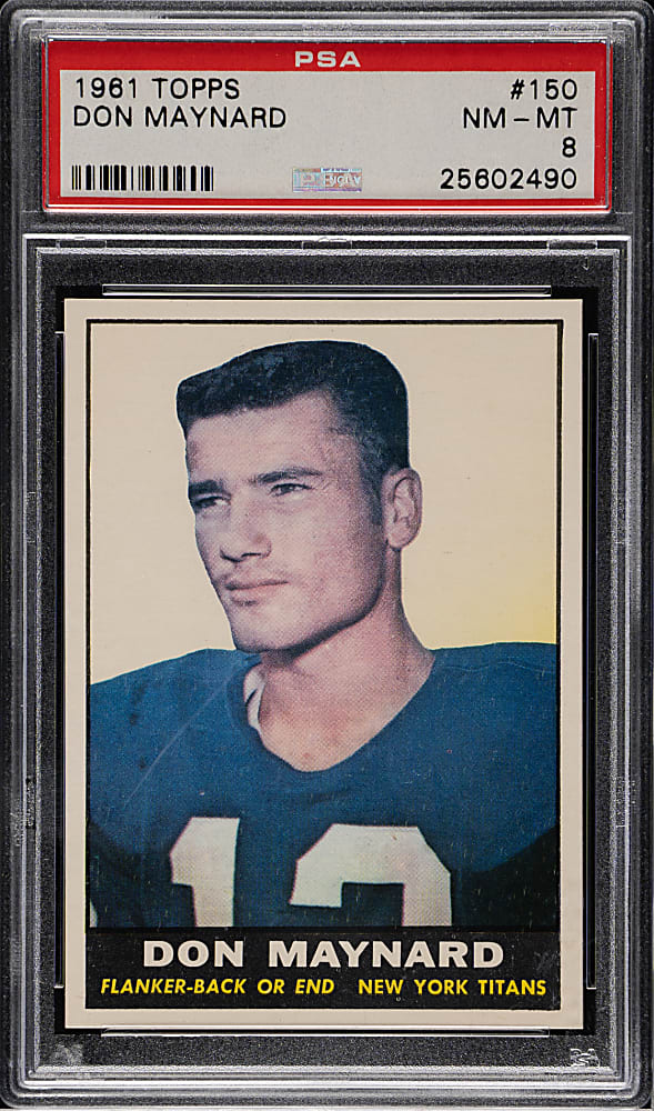 1961 Topps Football #150 Don Maynard Rookie PSA NM-MT 8