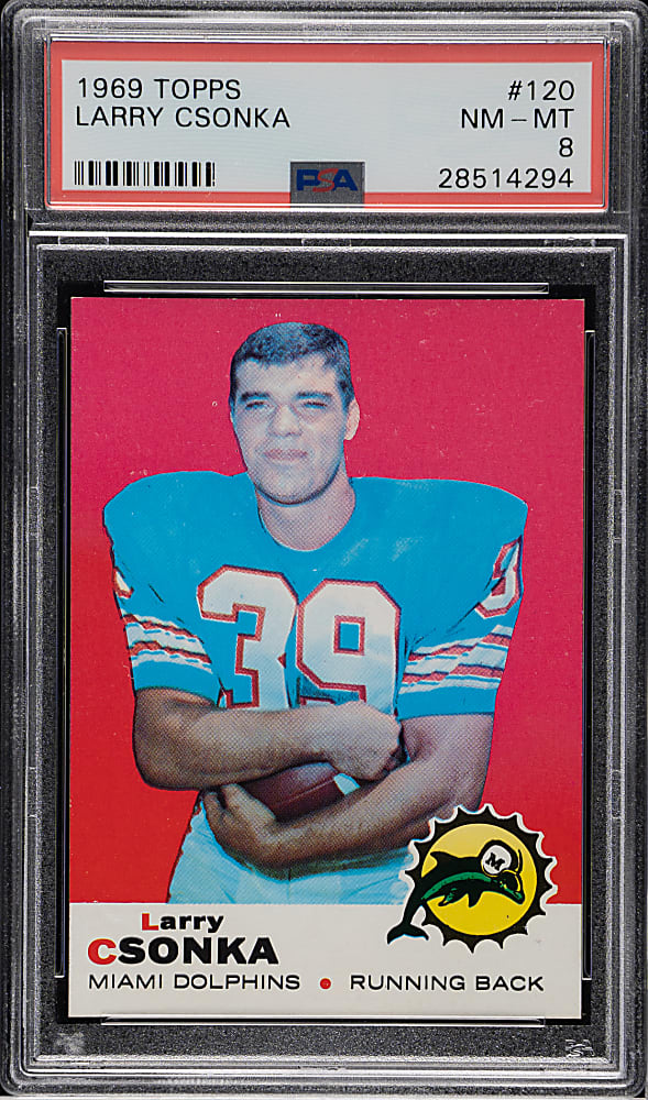 1969 Topps Football #120 Larry Csonka Rookie PSA NM-MT 8