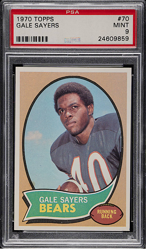 1970 Topps Football #70 Gale Sayers PSA MINT 9