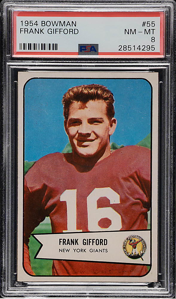 1954 Bowman Football #55 Frank Gifford PSA NM-MT 8
