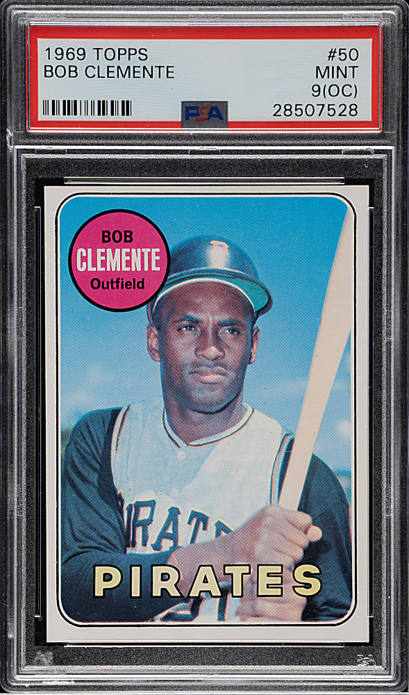 1969 Topps #50 Roberto Clemente PSA MINT 9 (OC)