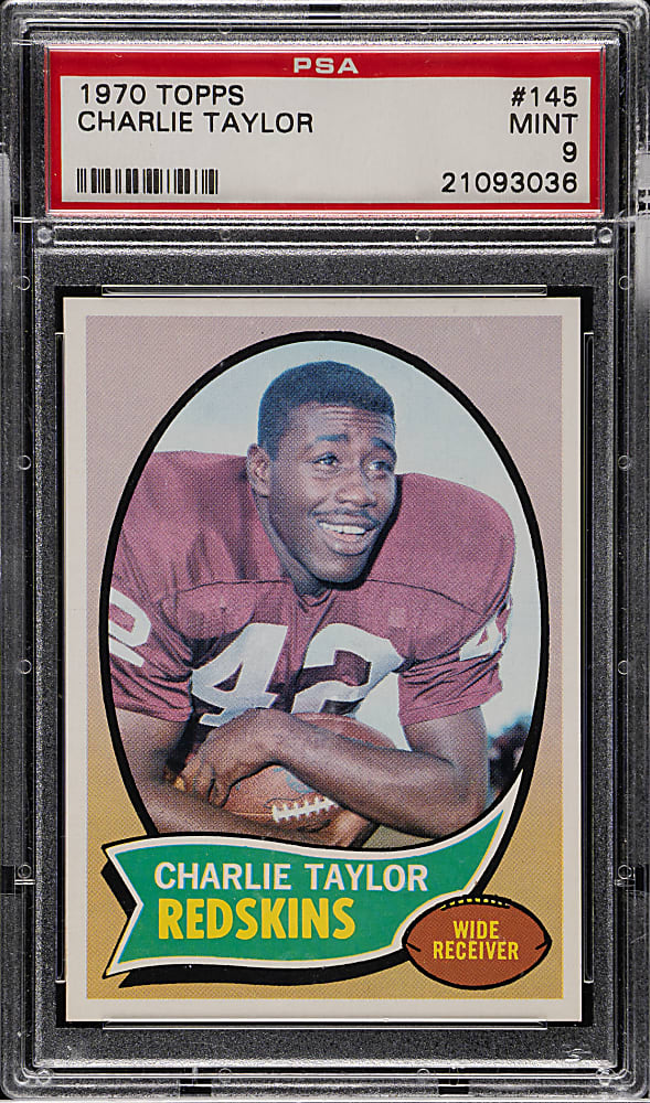 1970 Topps Football #145 Charlie Taylor PSA MINT 9
