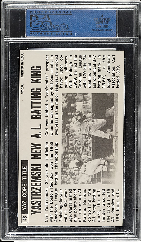 1964 Topps Giants #48 Carl Yastrzemski PSA MINT 9