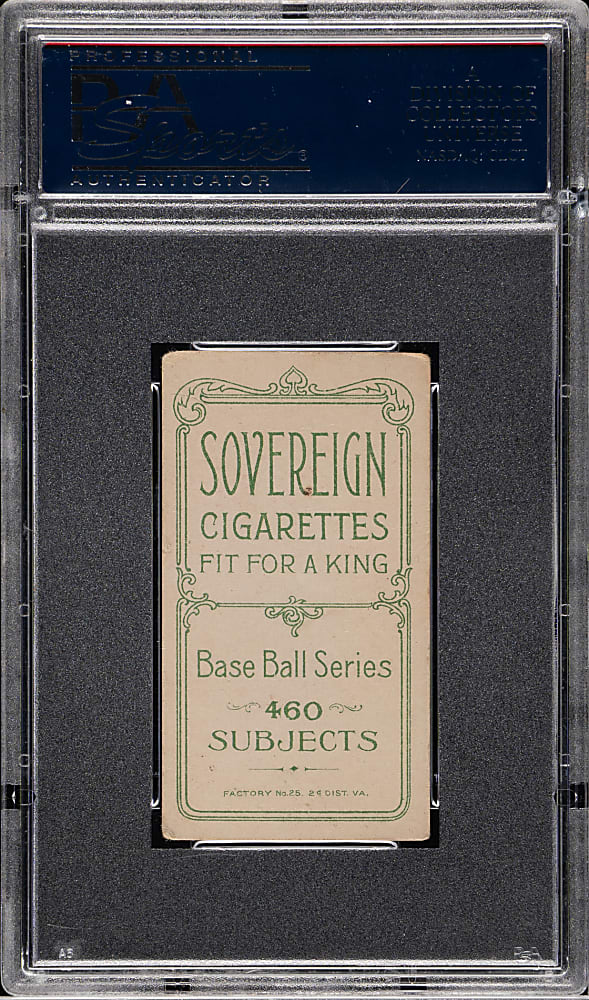 1909-1911 T206 White Border Rube Marquard Follow-Through PSA VG-EX 4 - Sovereign 460 Back