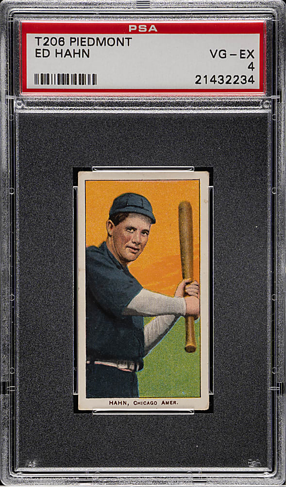 1909-1911 T206 White Border Ed Hahn PSA VG-EX 4