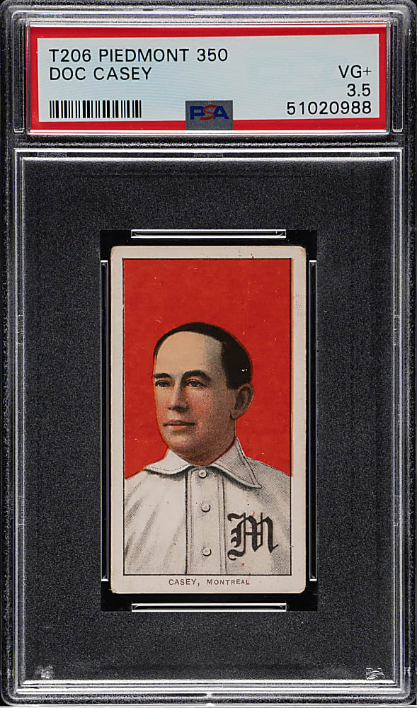 1909-1911 T206 White Border Doc Casey PSA VG+ 3.5