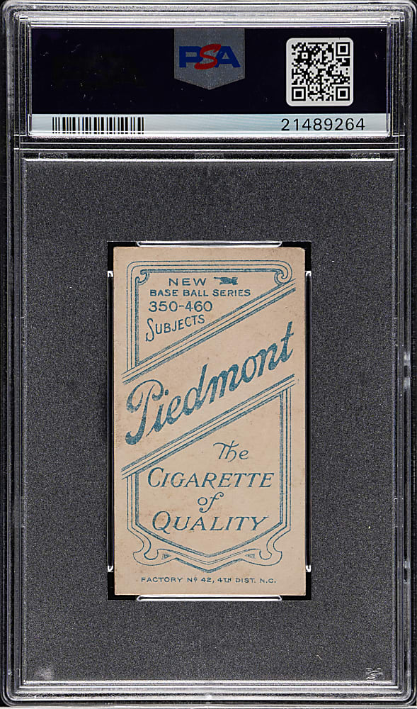 1909-1911 T206 White Border Tom Downey Batting PSA VG 3 - Piedmont "Factory 42" Back