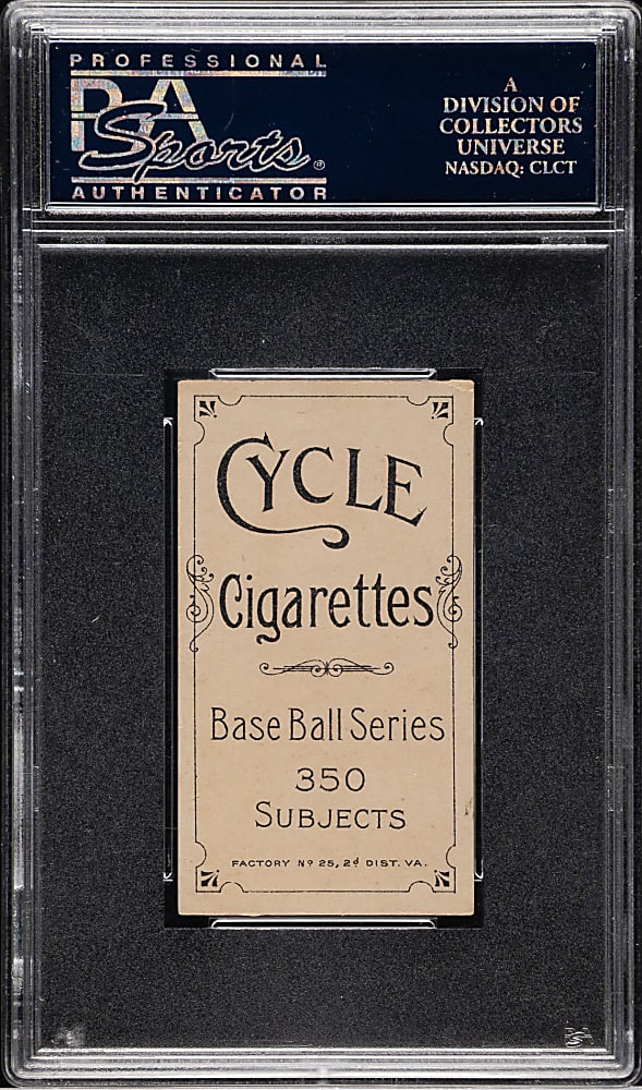 1909-1911 T206 White Border Jake Atz PSA VG 3 - Cycle 350 Back