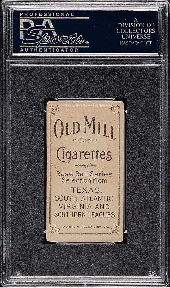 1909-1911 T206 White Border James Westlake Southern Leaguer PSA VG 3 - Old Mill Back