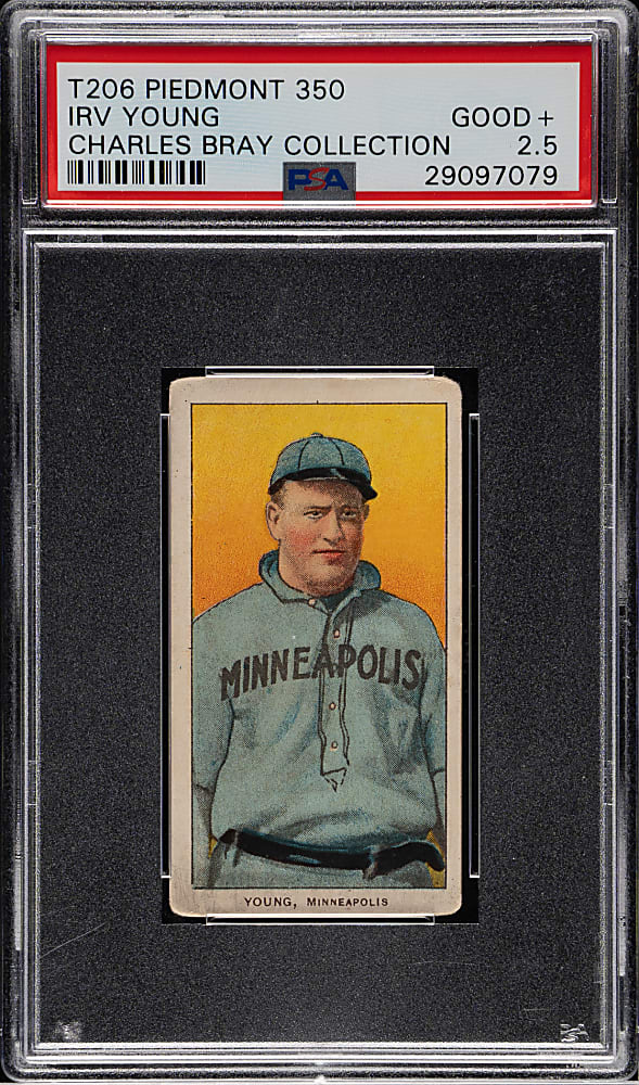 1909-1911 T206 White Border Irv Young PSA GOOD+ 2.5 (Charles Bray Collection)