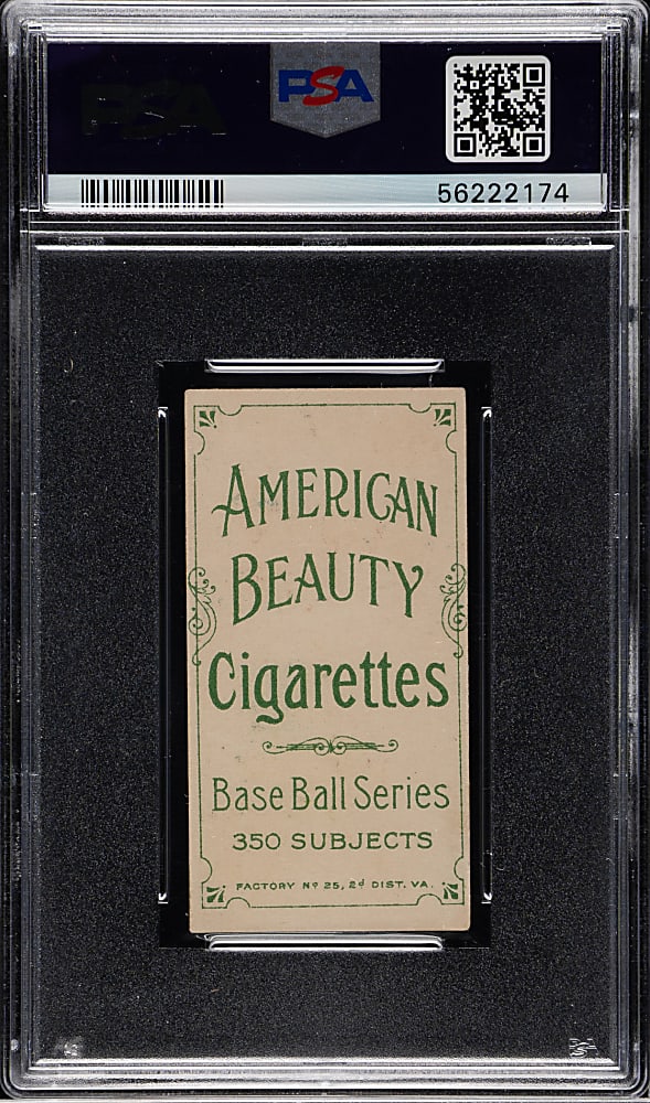1909-1911 T206 White Border Paddy Livingstone PSA GOOD+ 2.5 - American Beauty 350 Back