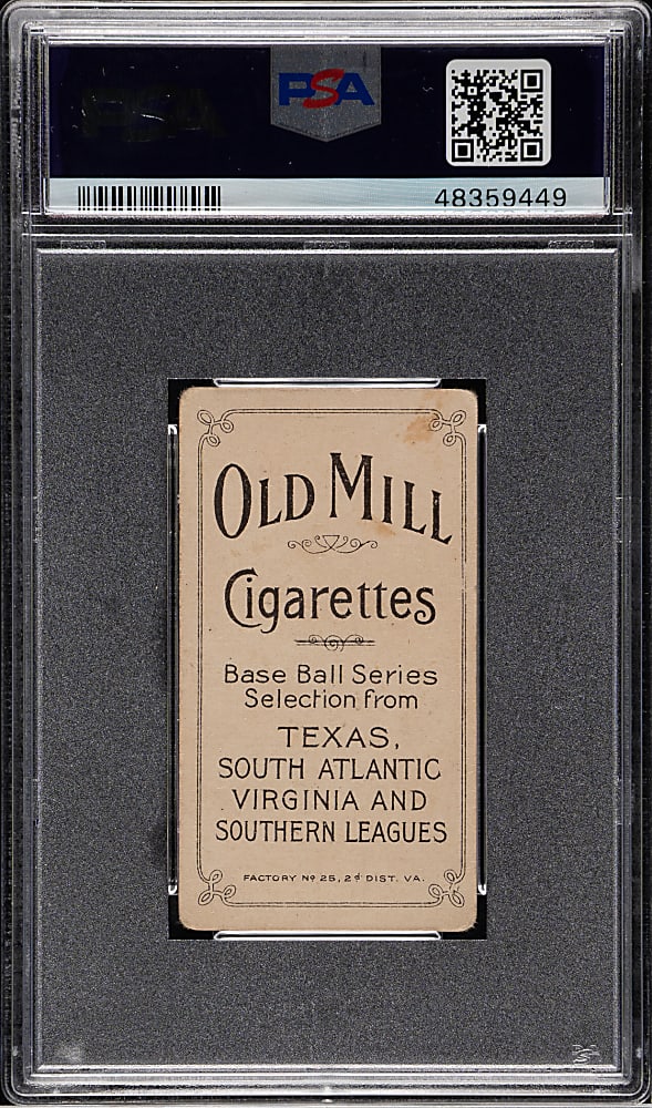 1909-1911 T206 White Border Tony Thebo Southern Leaguer PSA GOOD+ 2.5 - Old Mill Back