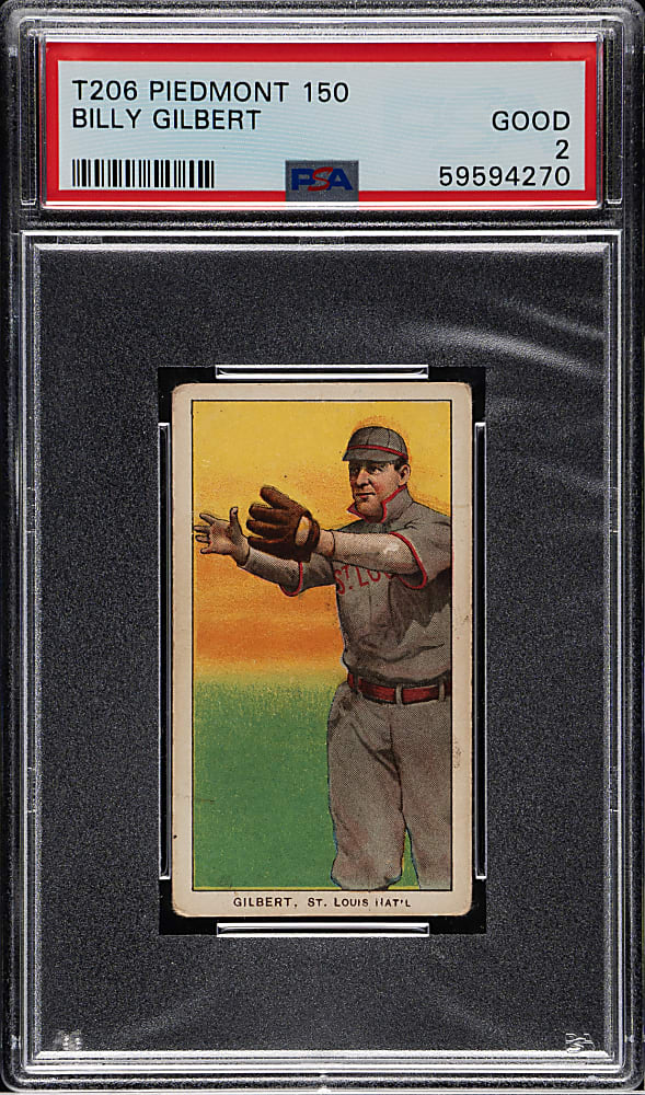 1909-1911 T206 White Border Billy Gilbert PSA GOOD 2