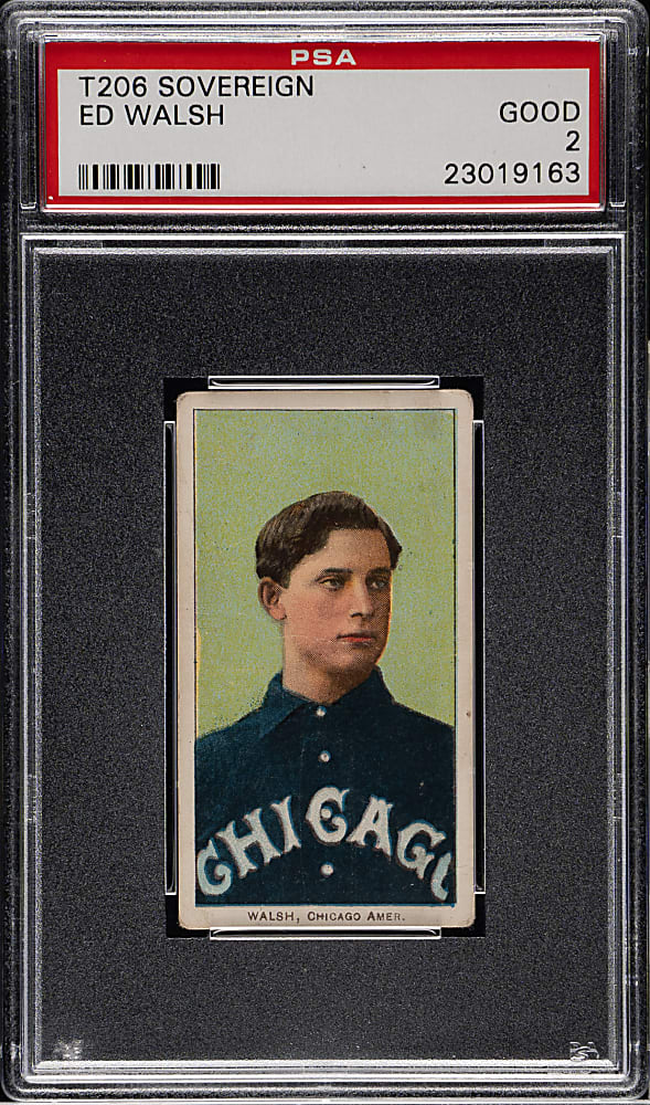 1909-1911 T206 White Border Ed Walsh PSA GOOD 2 - Sovereign 350 Back