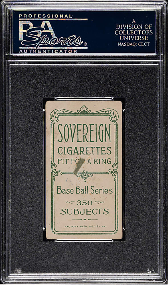 1909-1911 T206 White Border Ed Walsh PSA GOOD 2 - Sovereign 350 Back
