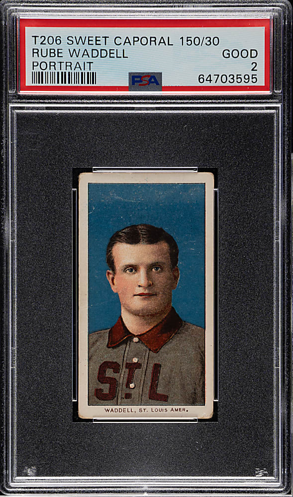 1909-1911 T206 White Border Rube Waddell Portrait PSA GOOD 2