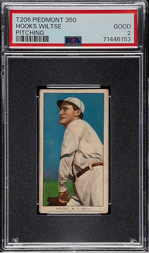 1909-1911 T206 White Border Hooks Wiltse Pitching PSA GOOD 2