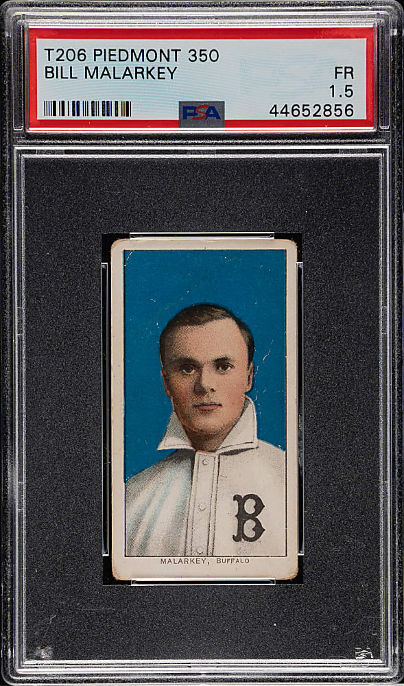 1909-1911 T206 White Border Bill Malarkey PSA FAIR 1.5