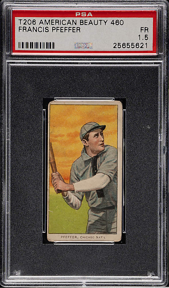 1909-1911 T206 White Border Francis Pfeffer PSA FAIR 1.5 - American Beauty 460 Back