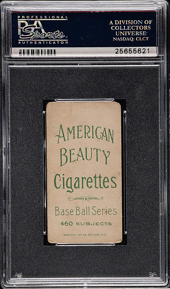 1909-1911 T206 White Border Francis Pfeffer PSA FAIR 1.5 - American Beauty 460 Back