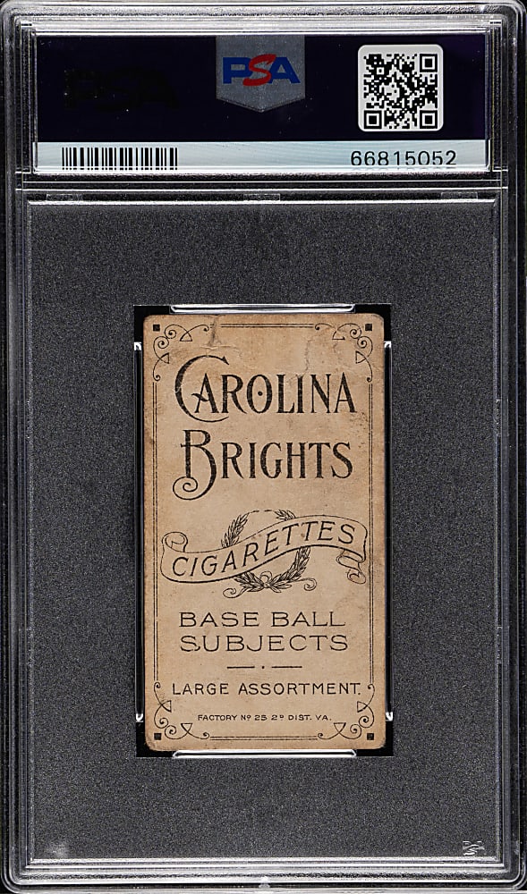 1909-1911 T206 White Border Oscar Stanage PSA POOR 1 - Carolina Brights Back