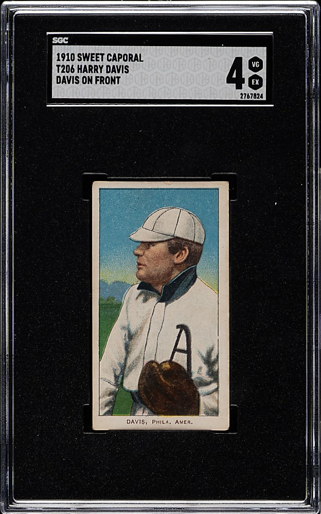 1909-1911 T206 White Border Harry Davis (Davis on Front) SGC VG/EX 4