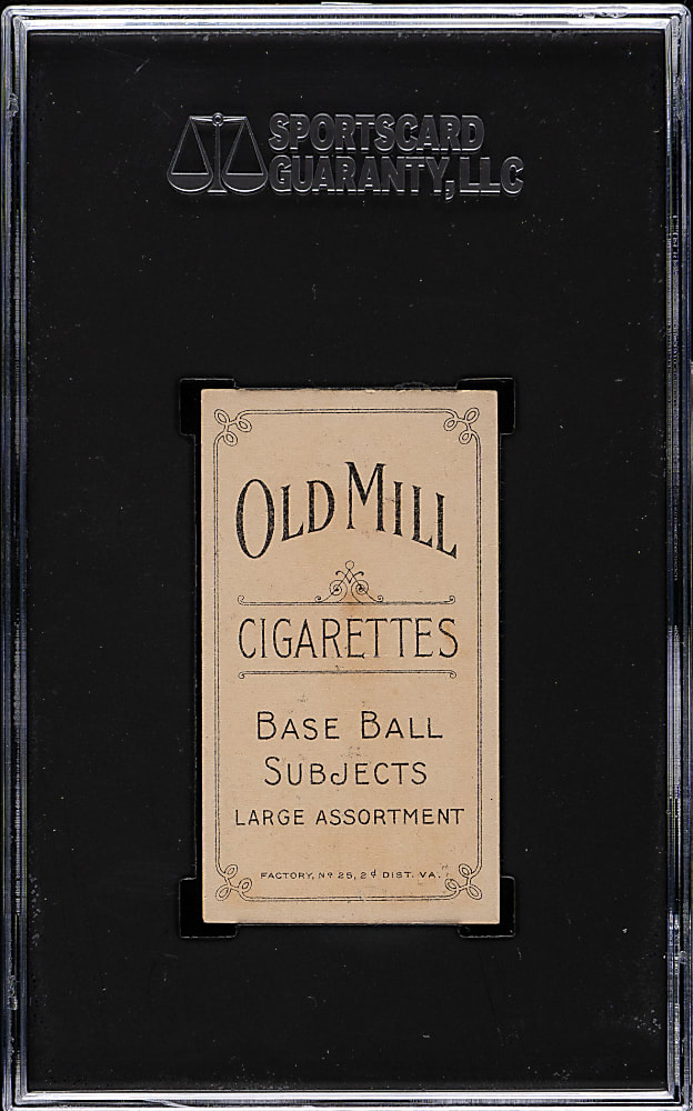1909-1911 T206 White Border Vic Willis with Bat SGC VG/EX 4 - Old Mill Back