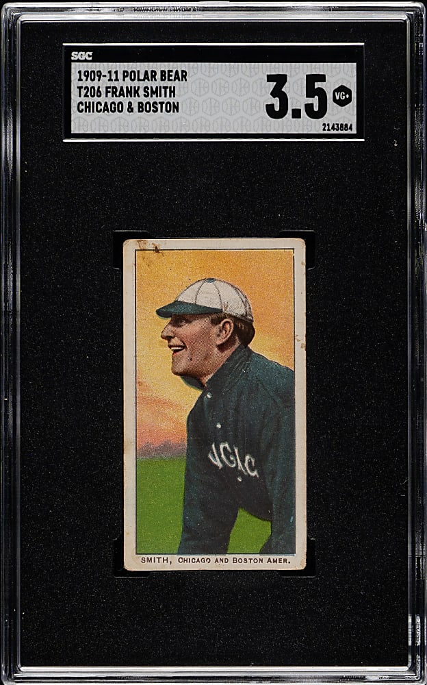 1909-1911 T206 White Border Frank Smith Chicago & Boston SGC VG+ 3.5 - Polar Bear Back