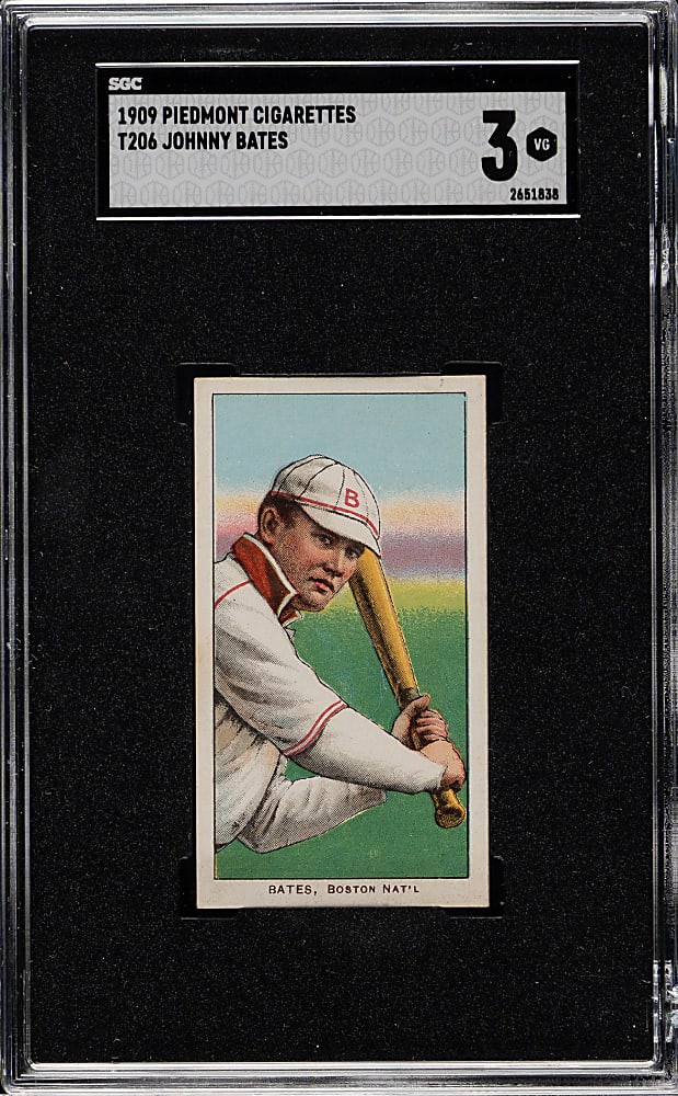 1909-1911 T206 White Border Johnny Bates SGC VG 3