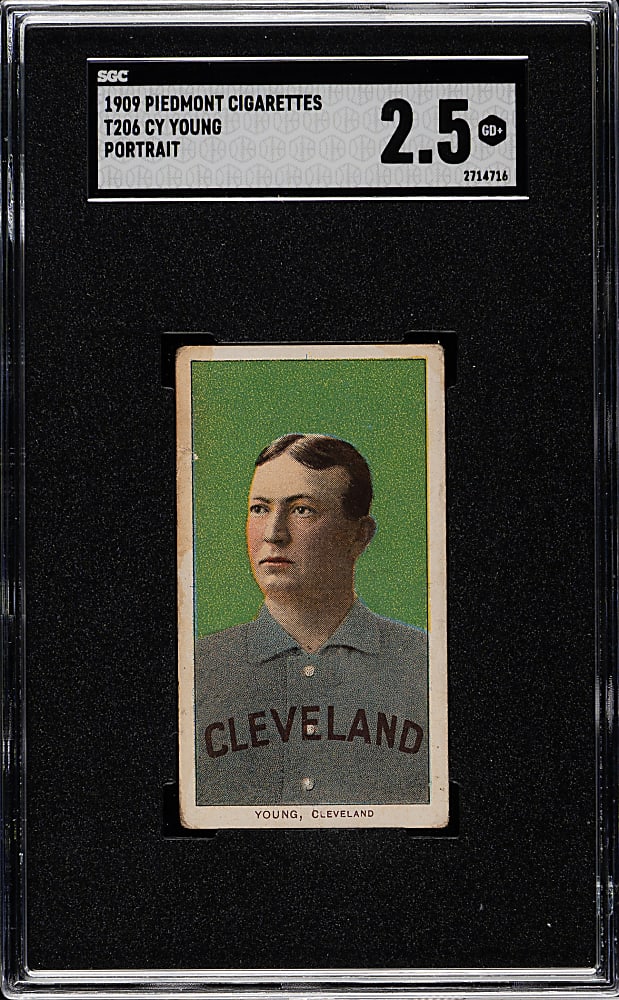 1909-1911 T206 White Border Cy Young Portrait SGC GOOD+ 2.5