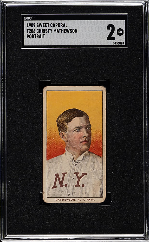 1909-1911 T206 White Border Christy Mathewson Portrait SGC GOOD 2