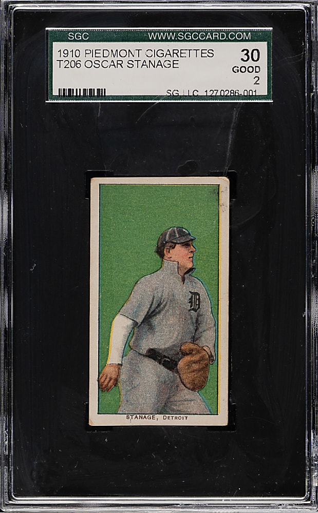 1909-1911 T206 White Border Oscar Stanage SGC GOOD 30
