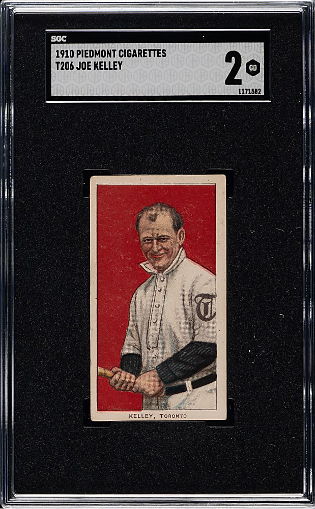 1909-1911 T206 White Border Joe Kelley SGC GOOD 2