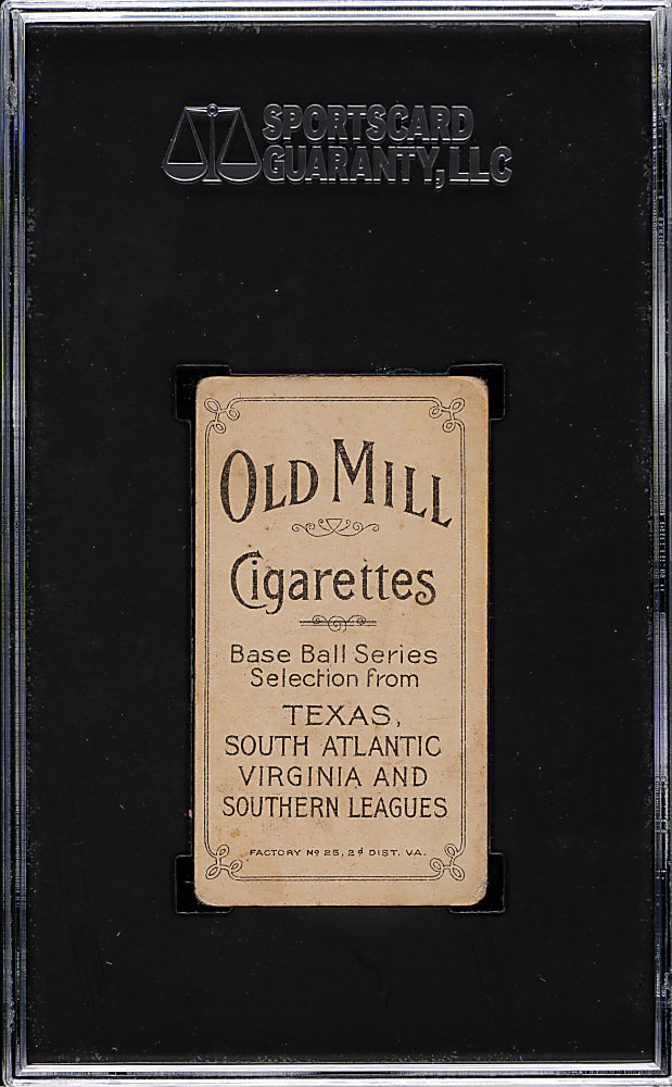 1909-1911 T206 White Border Woodie Thornton Southern Leaguer SGC FAIR 1.5 - Old Mill Back