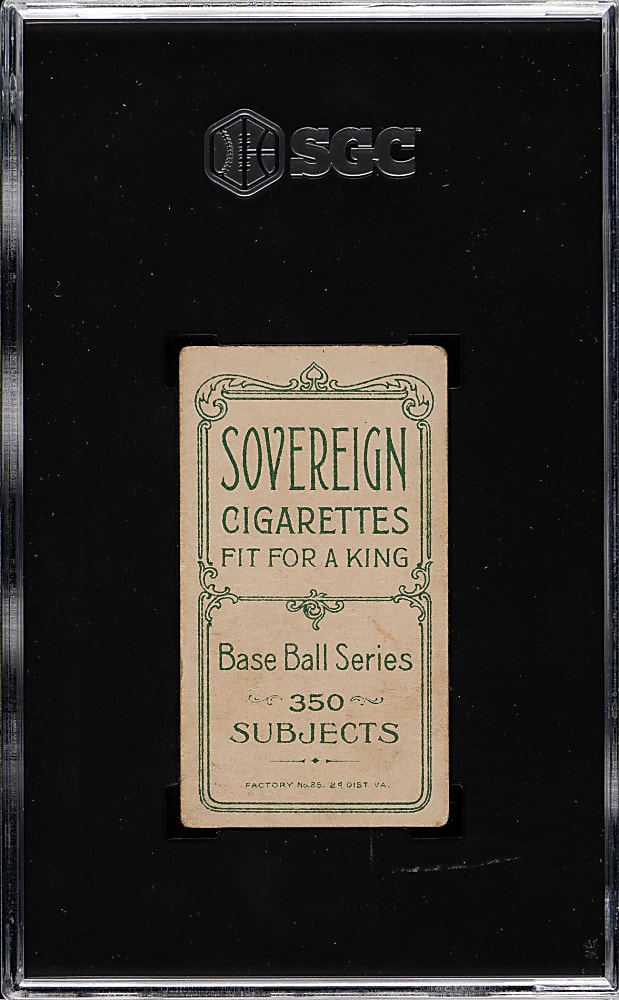 1909-1911 T206 White Border Rube Manning Batting SGC FAIR 1.5 - Sovereign 350 Back