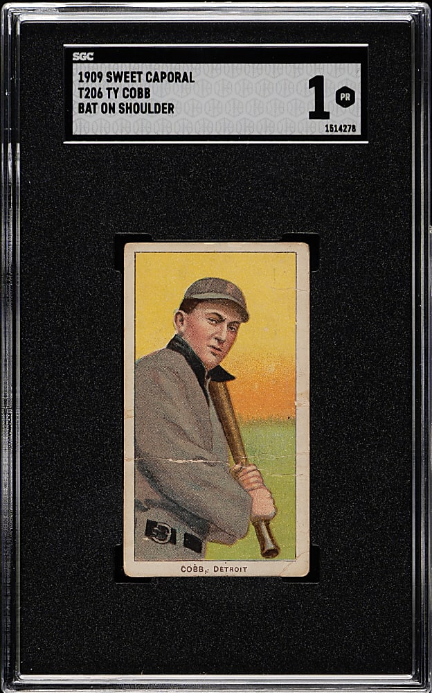 1909-1911 T206 White Border Ty Cobb Bat On Shoulder SGC POOR 1