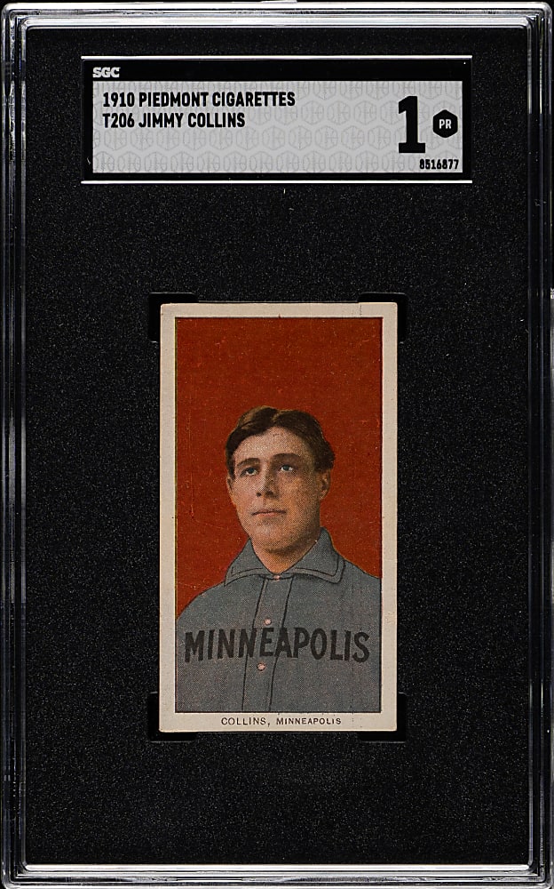 1909-1911 T206 White Border Jimmy Collins SGC POOR 1