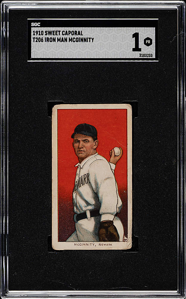 1909-1911 T206 White Border Joe "Iron Man" McGinnity SGC POOR 1
