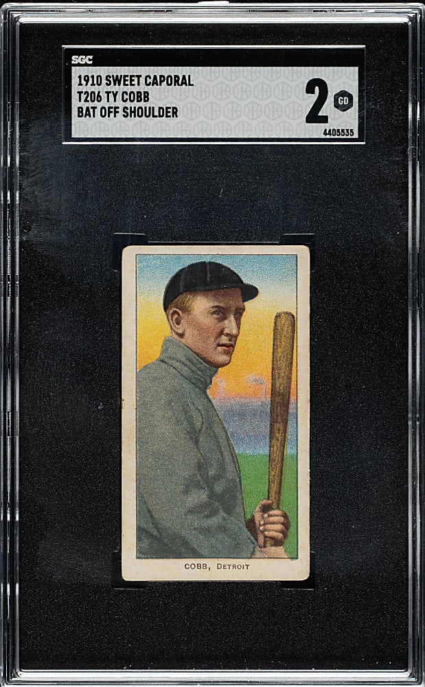 1909-1911 T206 White Border Ty Cobb Bat Off Shoulder SGC GOOD 2