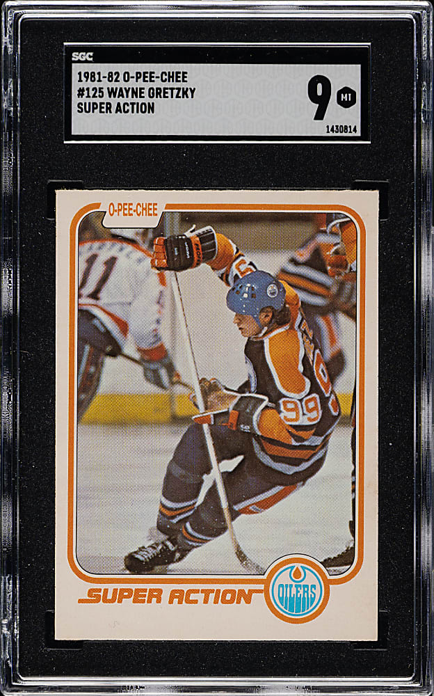 1981-1982 O-Pee-Chee Hockey #125 Wayne Gretzky Super Action SGC MINT 9