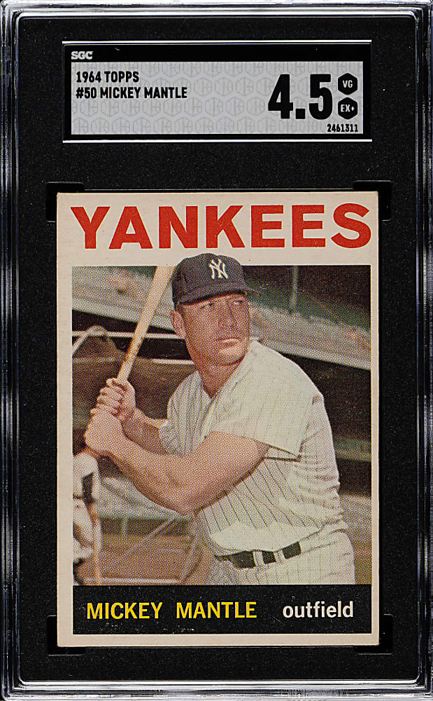 1964 Topps #50 Mickey Mantle SGC VG/EX+ 4.5