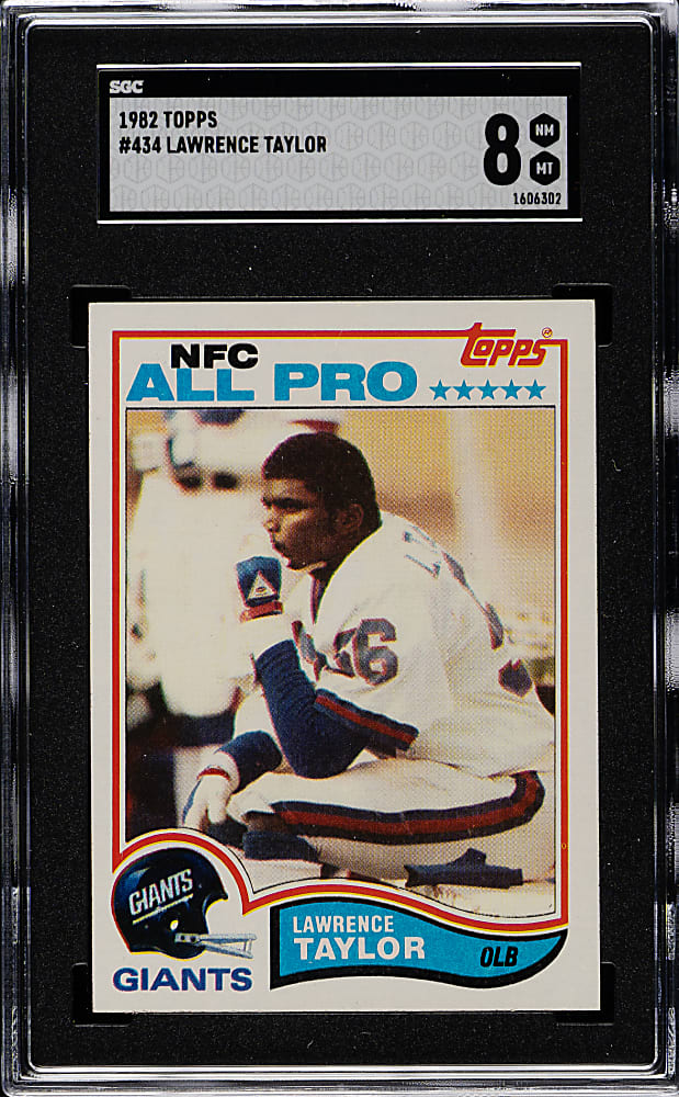 1982 Topps Football #434 Lawrence Taylor Rookie SGC NM/MT 8