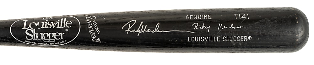 Rickey Henderson Signed Bat - JSA