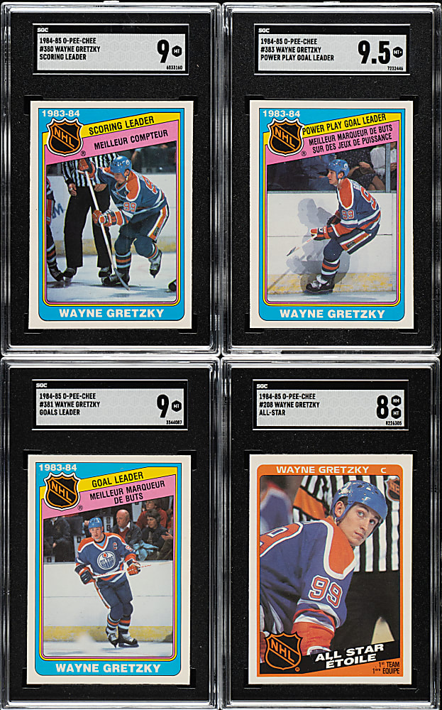 1984-1985 O-Pee-Chee Hockey Wayne Gretzky SGC-Graded Collection (10)