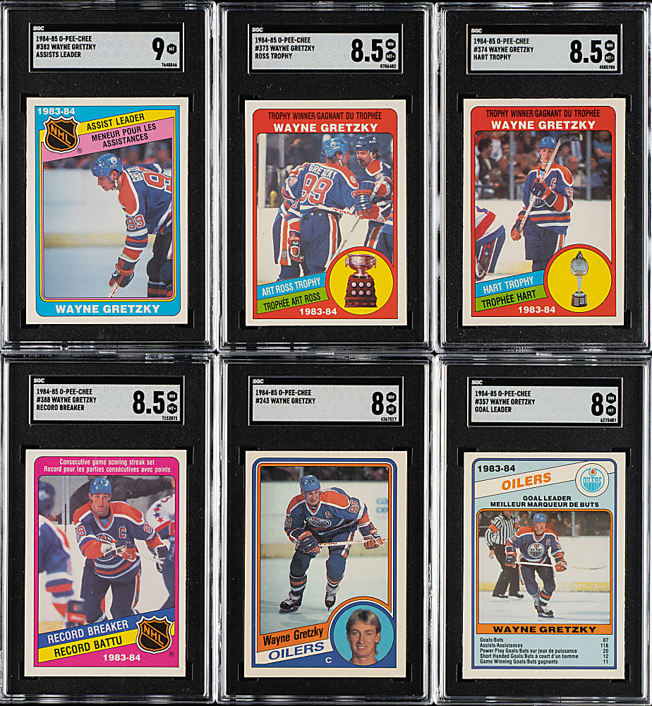 1984-1985 O-Pee-Chee Hockey Wayne Gretzky SGC-Graded Collection (10)