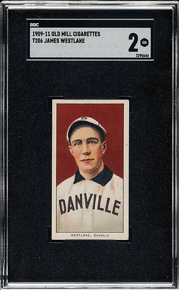 1909-1911 T206 White Border James Westlake Southern Leaguer SGC GOOD 2 - Old Mill Back